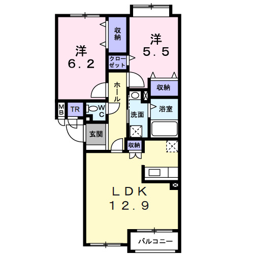 リヴィエールＹ・Ｓの間取り