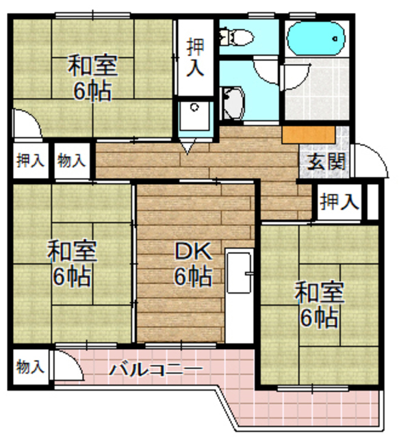 水無瀬青葉ハイツ11号棟の間取り