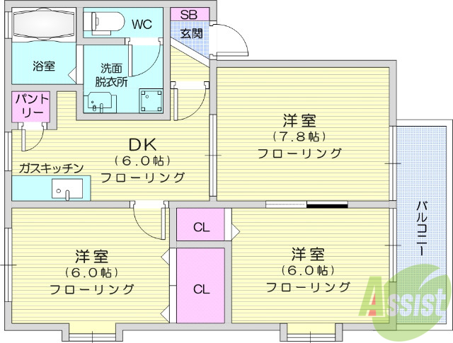 ベラルーネ２Aの間取り