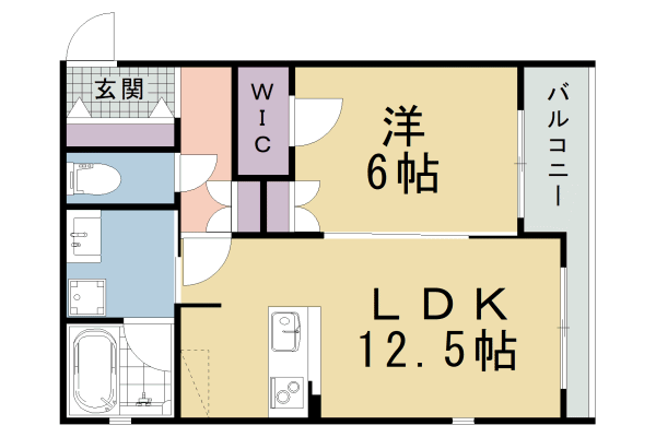 京都市北区大宮西小野堀町のマンションの間取り