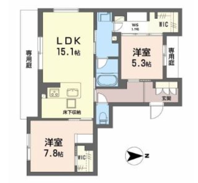 高槻市宮田町のマンションの間取り