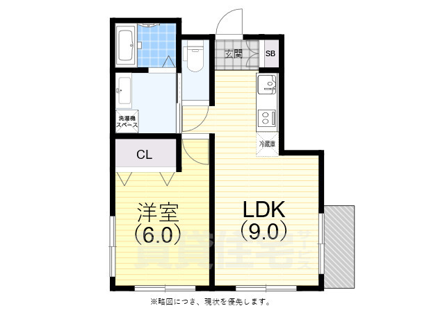 神戸市兵庫区新開地のマンションの間取り