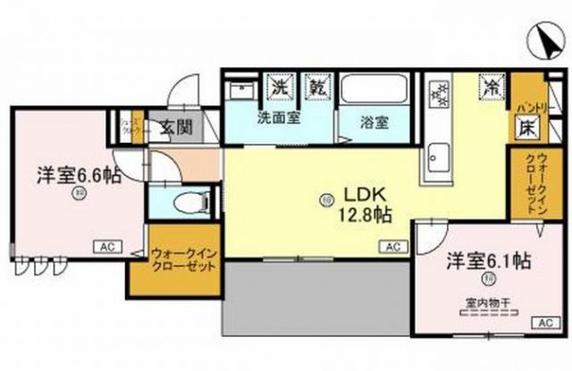 堺市北区黒土町のアパートの間取り