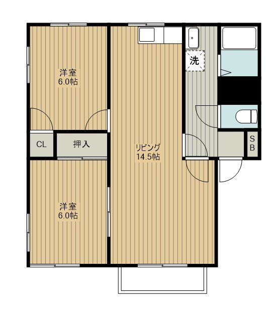 日高市大字台のアパートの間取り