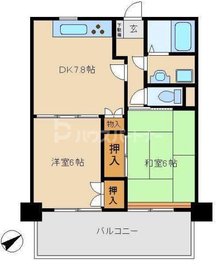 江戸川区小松川のマンションの間取り