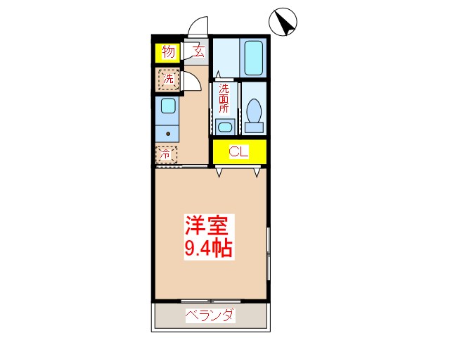 霧島市国分中央のマンションの間取り