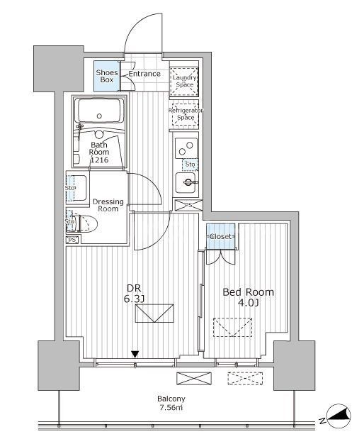 市川市市川のマンションの間取り