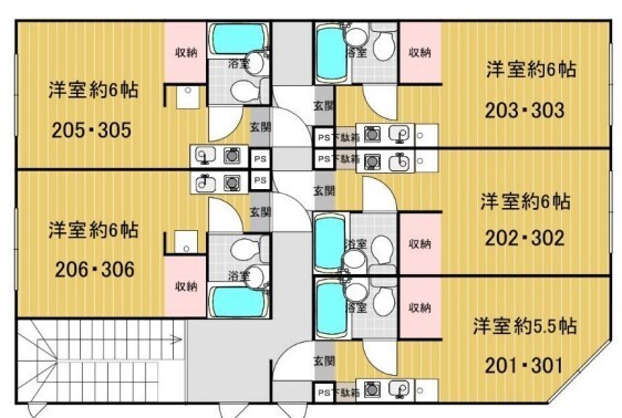 ハイツＴＢＳの間取り