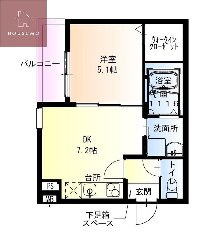 フジパレス明美町の間取り