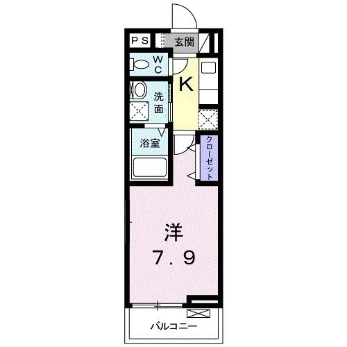 横浜市磯子区原町のアパートの間取り