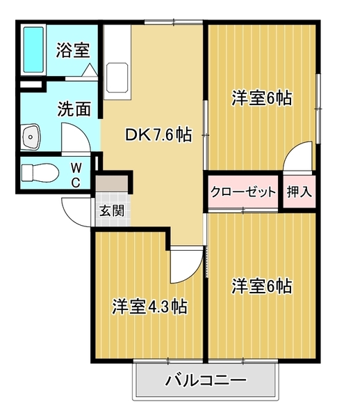 アゼリアパークハウスＤの間取り