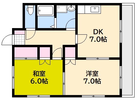 広島市西区三篠町のマンションの間取り