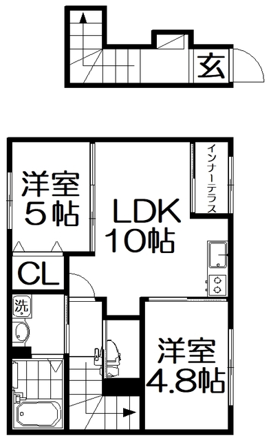 バックパレス香里の間取り