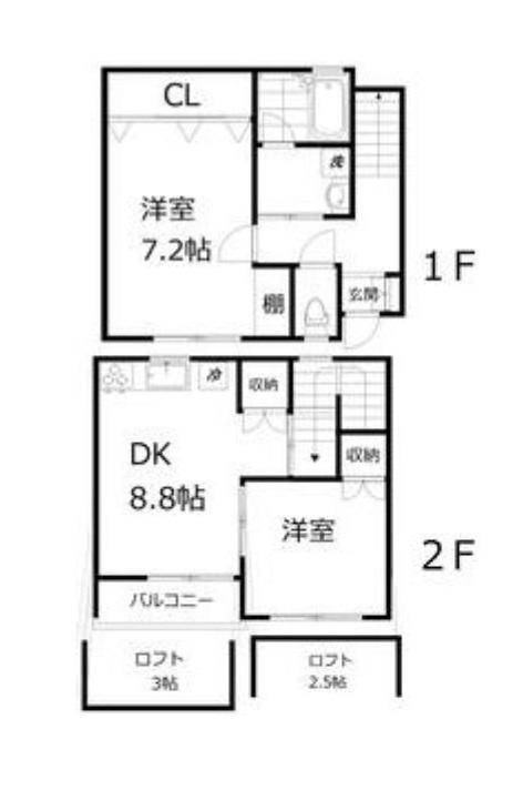 大田区北糀谷のアパートの間取り