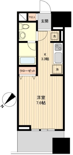 プロスペクトカロン三ノ輪の間取り