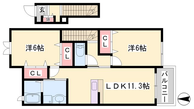 シンヴィオシスDの間取り