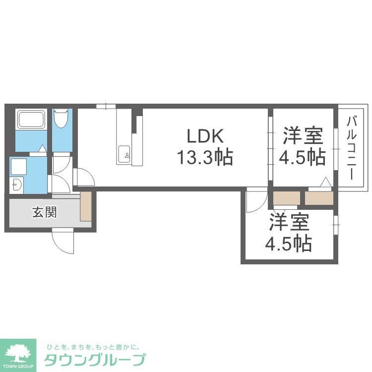 福岡市早良区次郎丸のアパートの間取り