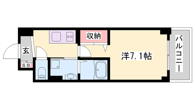 MISTRAL姫路駅前VII　高尾町の間取り