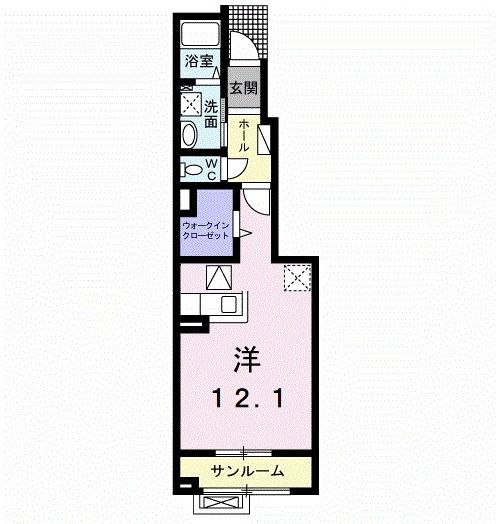 長岡市今井のアパートの間取り