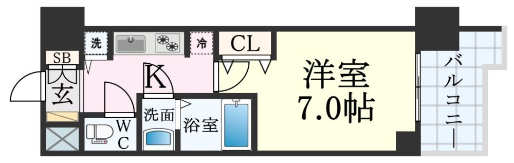 ラヴ神戸三宮の間取り