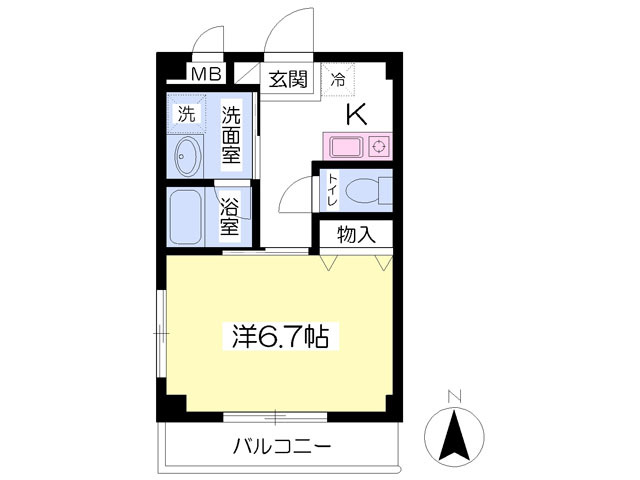 渋谷区代々木のマンションの間取り