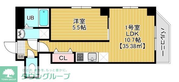 千葉市中央区院内のマンションの間取り