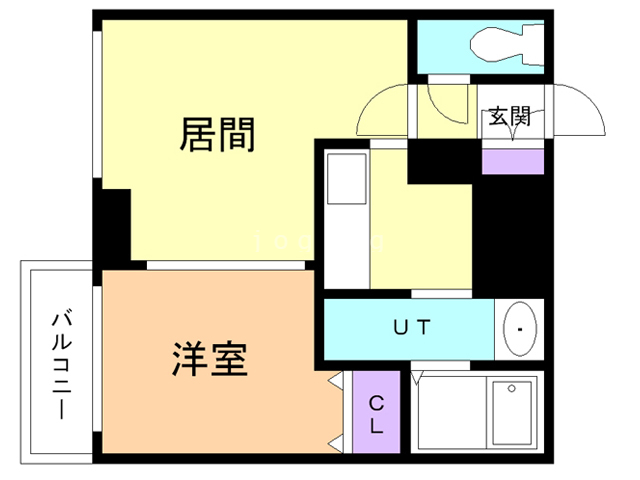 札幌市中央区北二条東のマンションの間取り