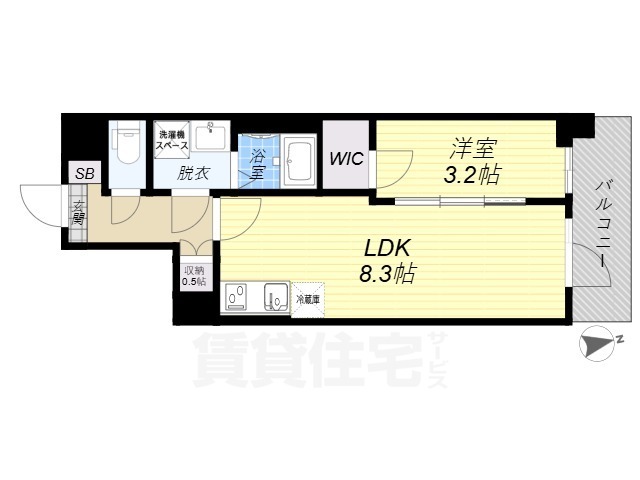 Alivis緑橋の間取り