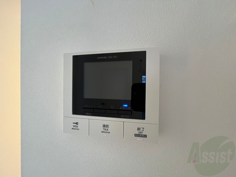 セキュリティ　インターホンです。来客者を確認できるので安心！