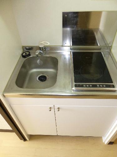 キッチン　電気コンロは２口タイプです♪