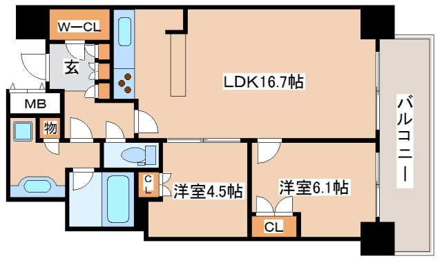 ザ・パークハウス神戸タワーの間取り