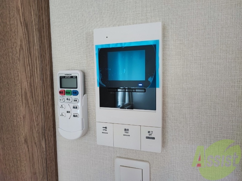 セキュリティ　モニタ付インターホンでセキュリティ面も安心です。