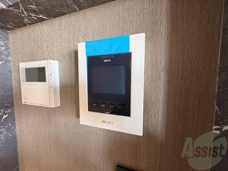 セキュリティ　モニタ付インターホンでセキュリティ面も安心です。