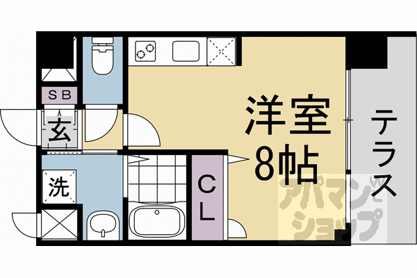 プレサンス 京都室町通 紫水の間取り写真