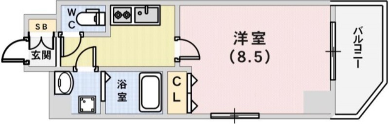 エスティロアール神戸駅前の間取り写真