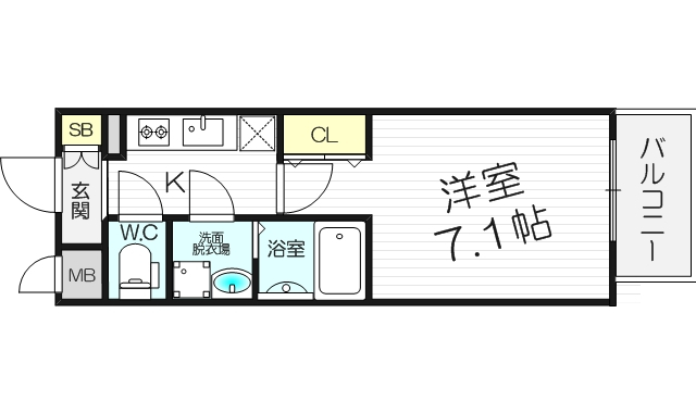 レジュールアッシュ梅田LUXEの間取り写真