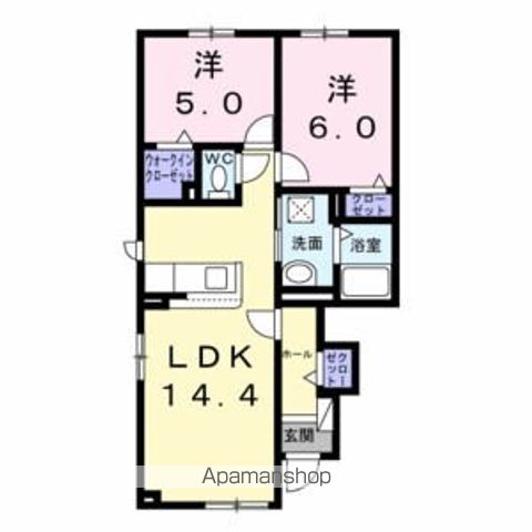 ＪＲ千歳線 北広島駅 徒歩11分 2階建 新築の間取り写真