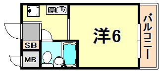 ライオンズマンション三宮の間取り写真