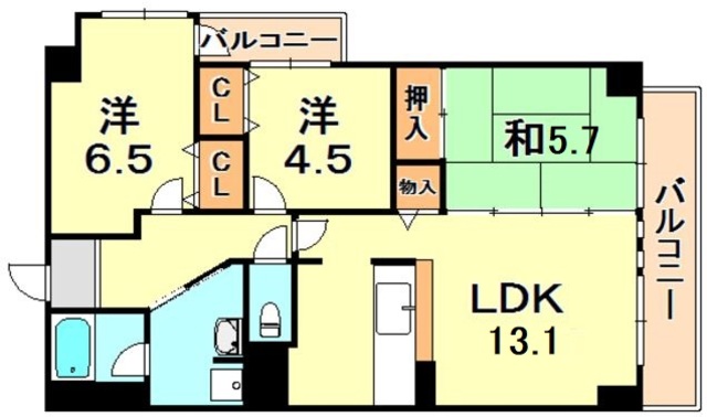 パレ清水が丘の間取り写真