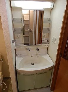 洗面設備　写真は別号室、同間取りのものです。