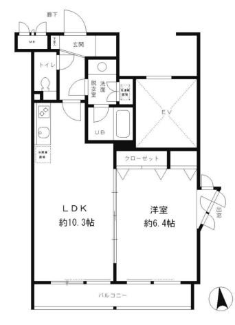 レジディア笹塚の間取り写真