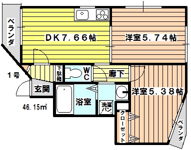 阪急京都線 淡路駅 徒歩6分 3階建 築16年の間取り写真