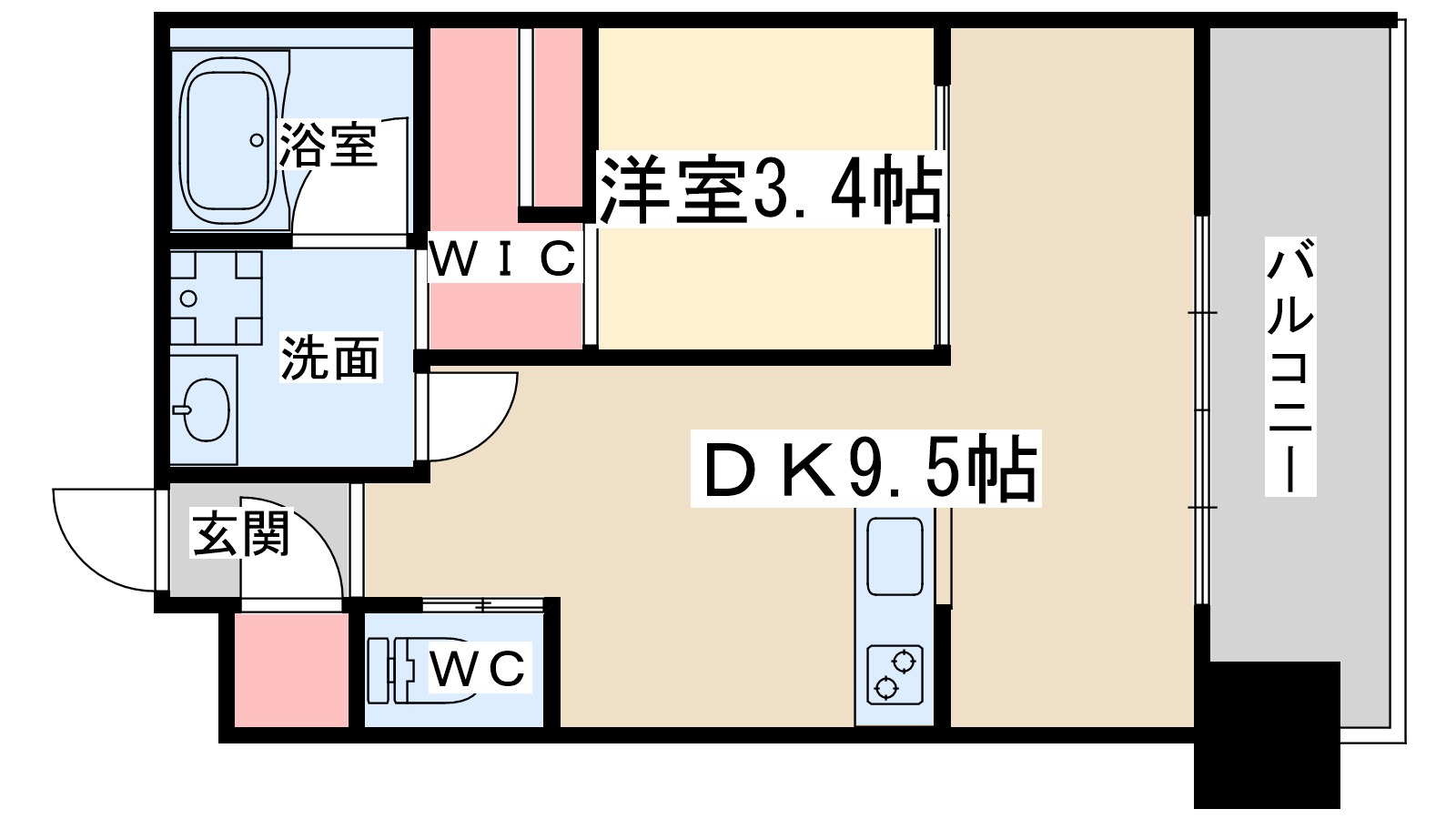 大阪府大阪市北区天満橋３（マンション）の賃貸物件の間取り