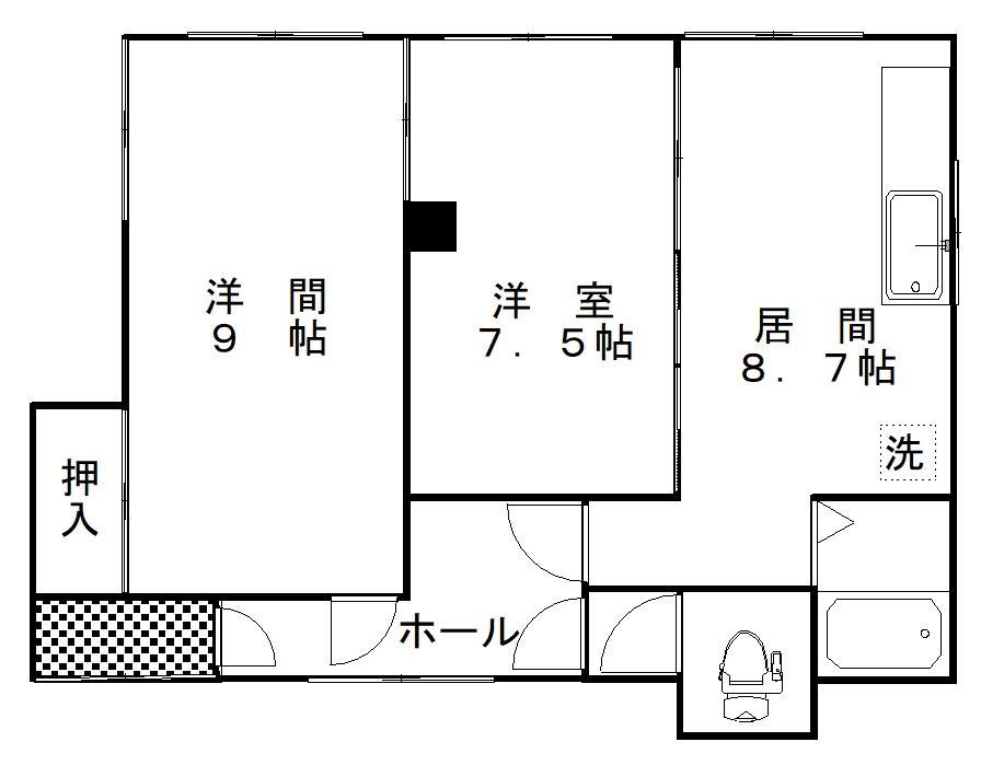 星が浦大通１丁目テラスハウスの間取り