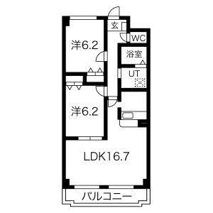 プリミエール松園の間取り