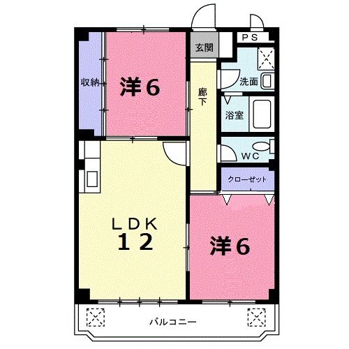 【府中市府川町のマンションの間取り】