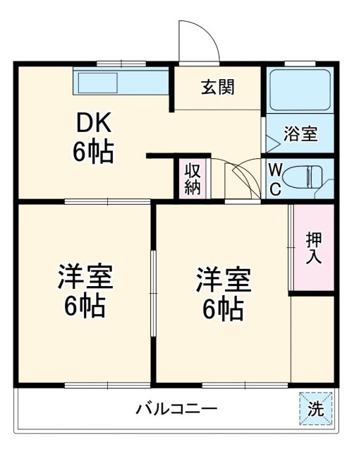 西平ハイツの間取り