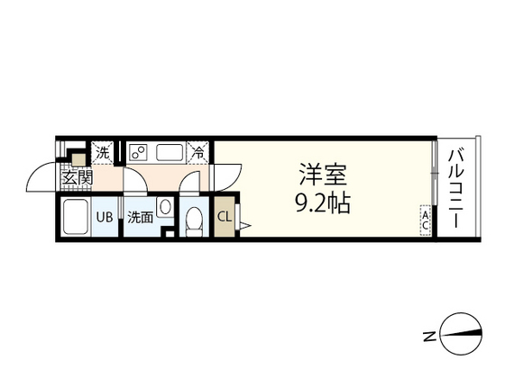 広島市南区宇品御幸のアパートの間取り