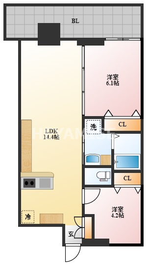 尾上町新築マンションの間取り