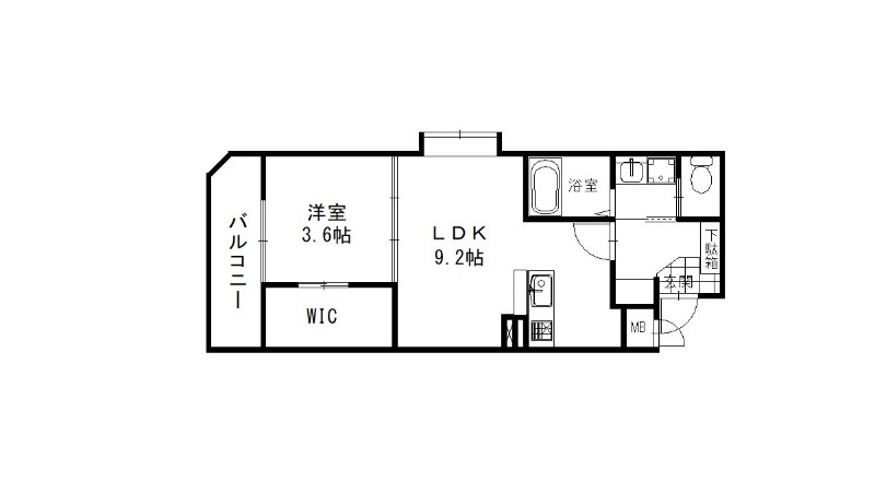 【福岡市博多区空港前のマンションの間取り】